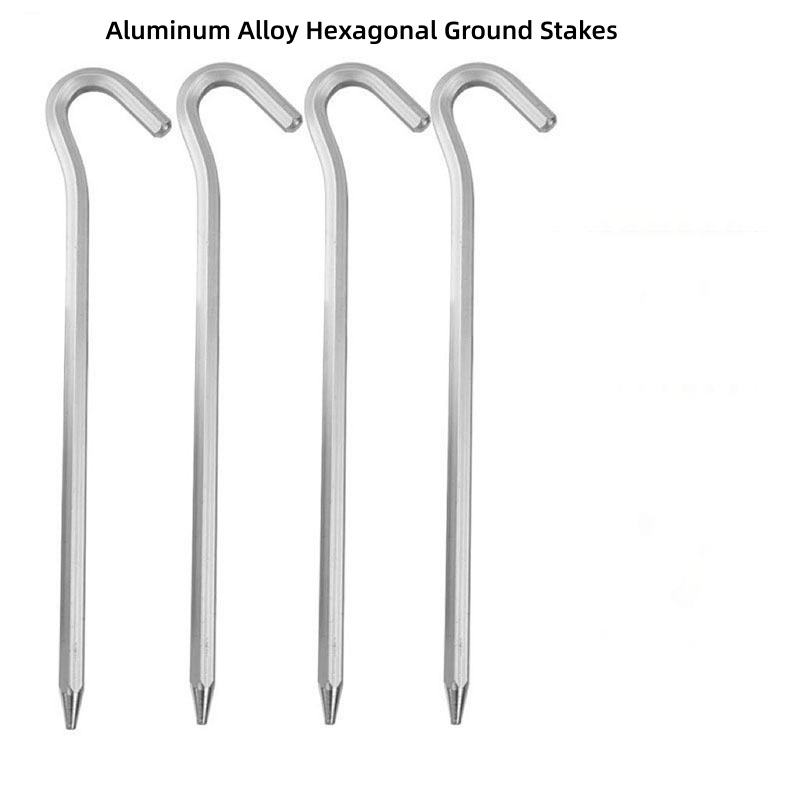 18cm Aluminum Alloy Tent Stakes Lightweight Rust-Resistant Ground Pegs for Camping Tents Canopies Tarps & Outdoor Shelters